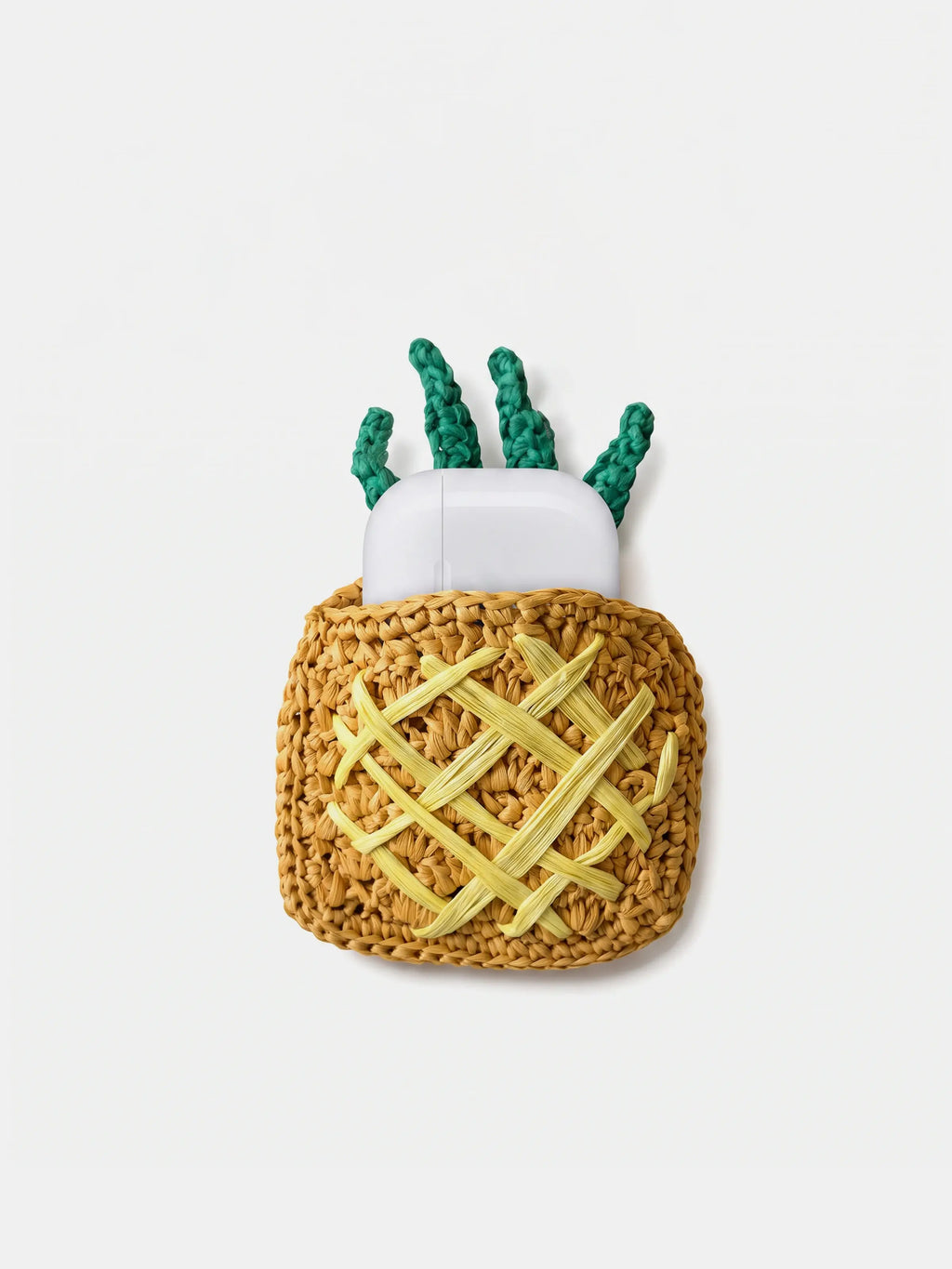 A pineapple charm that holds AirPods Pro